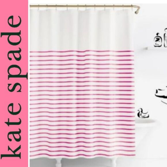 Kate Spade New York Harbour Stripe Shower Curtain - Picture 1 of 6